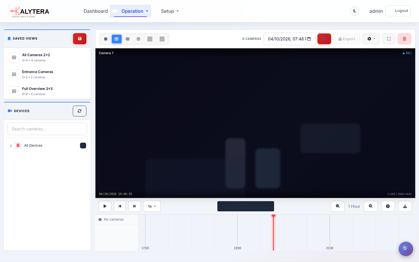 Kalytera VMS playback and investigation workflow